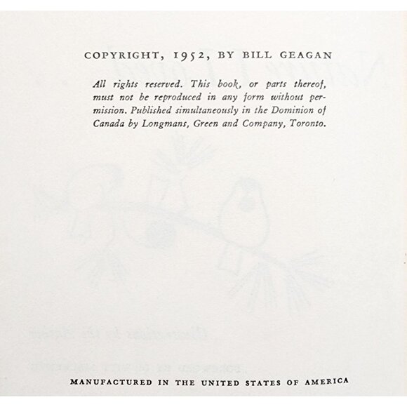 1952 Nature I Loved Bill Geagan Signed Illustrated Maine Woods 1st HC DJ E60 - Picture 4 of 9